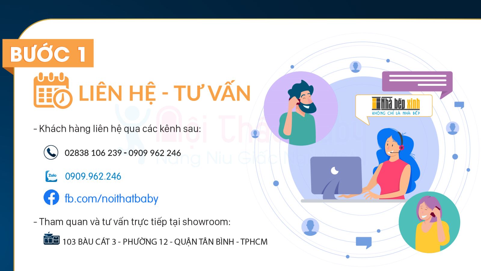 Quy trình dịch vụQuy trình dịch vụ Thiết Kế - Thi Công Nội Thất Baby Thiết Kế - Thi Công nội thất Nhà Bếp Xinh
