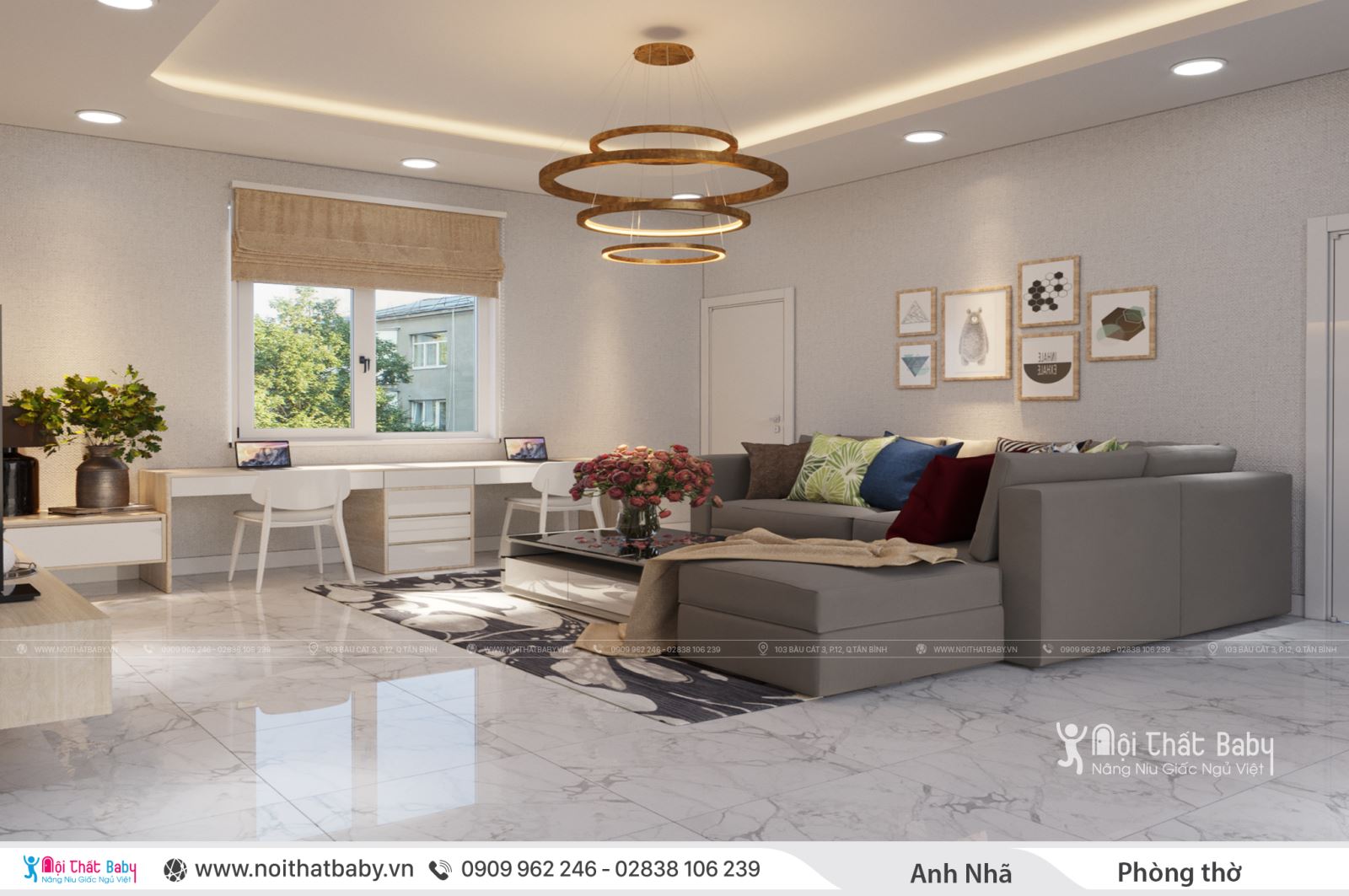 Thiết kế nội thất trọn gói nhà nguyên căn hiện đại