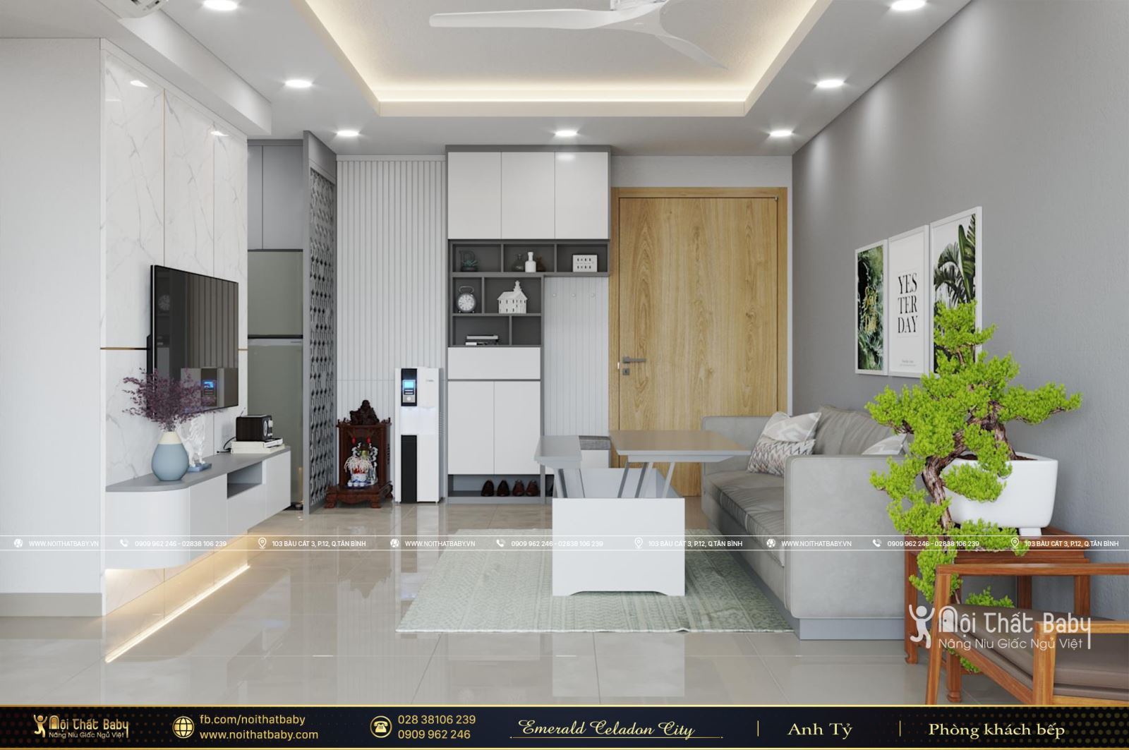 Tổng hợp các mẫu thiết kế nội thất Chung cư Emerald Celadon City