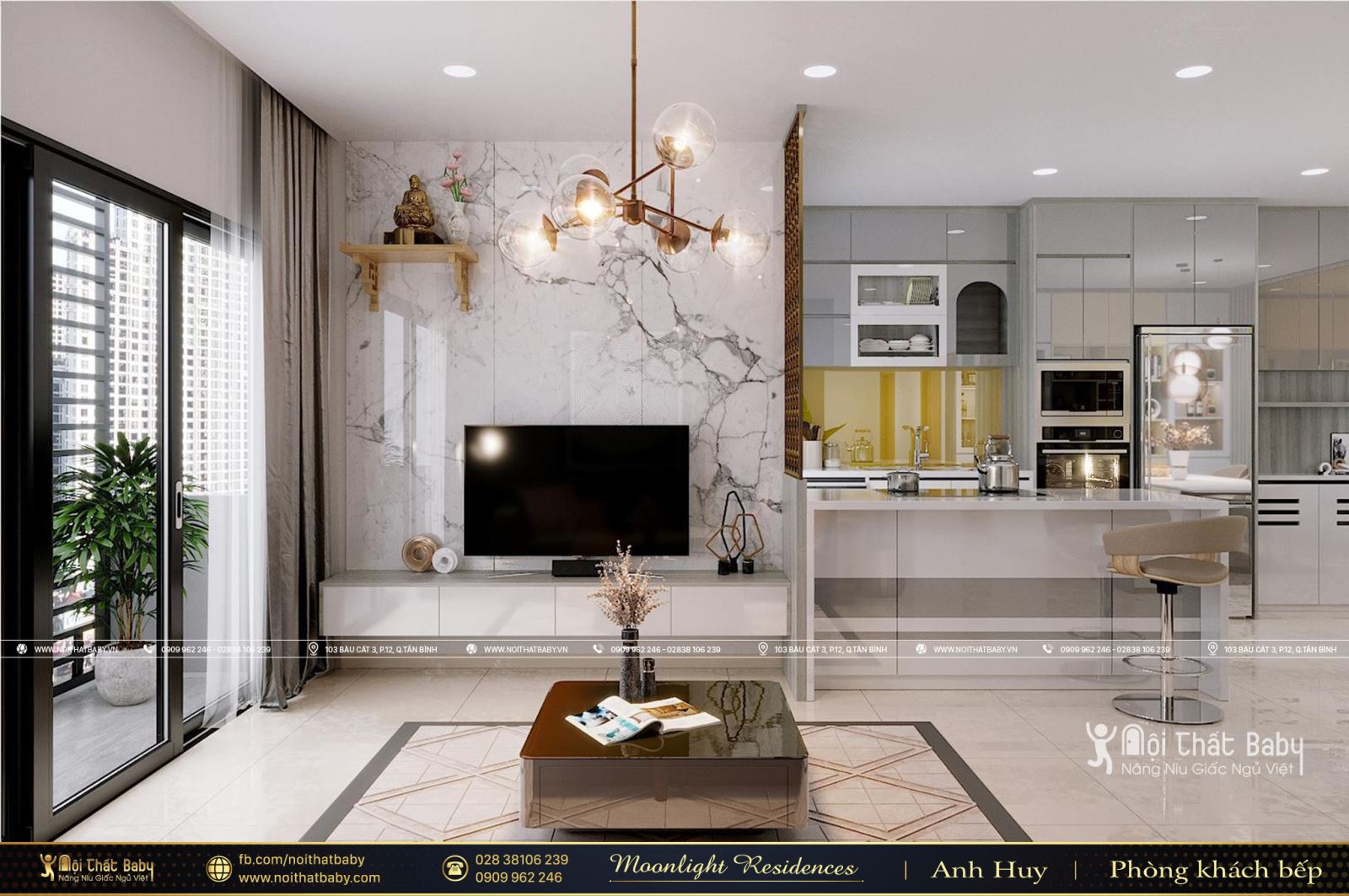 Tổng hợp các mẫu thiết kế nội thất chung cư Moonlight Residences