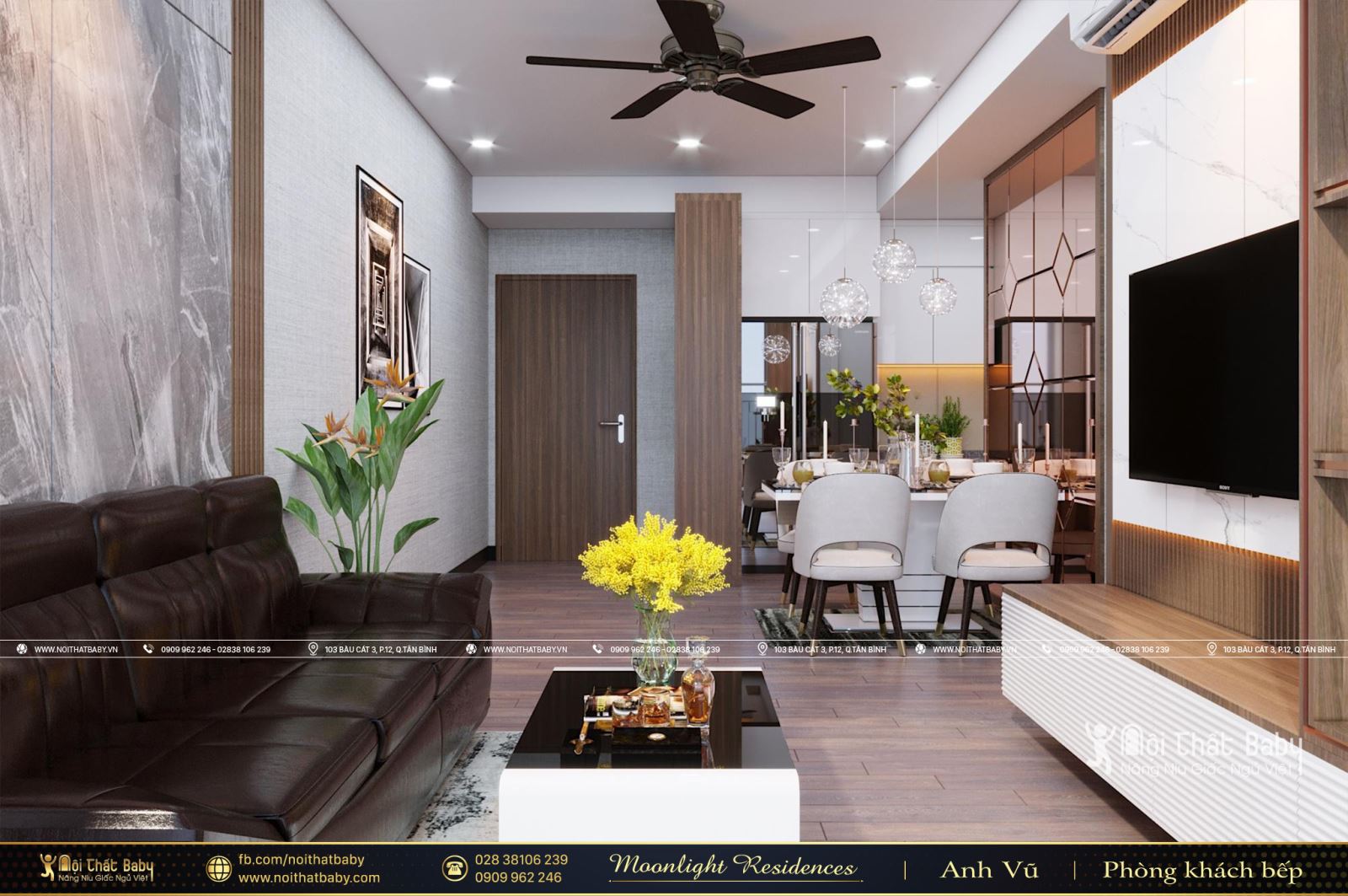 Tổng hợp các mẫu thiết kế nội thất chung cư Moonlight Residences