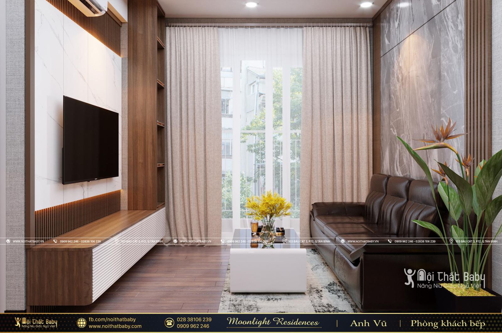 Tổng hợp các mẫu thiết kế nội thất chung cư Moonlight Residences