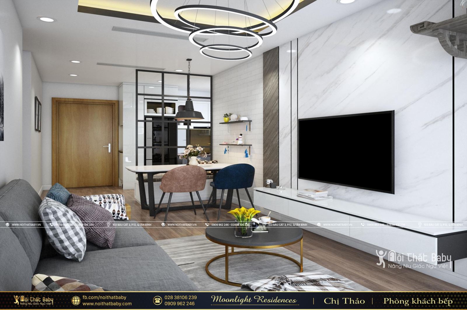 Tổng hợp các mẫu thiết kế nội thất chung cư Moonlight Residences