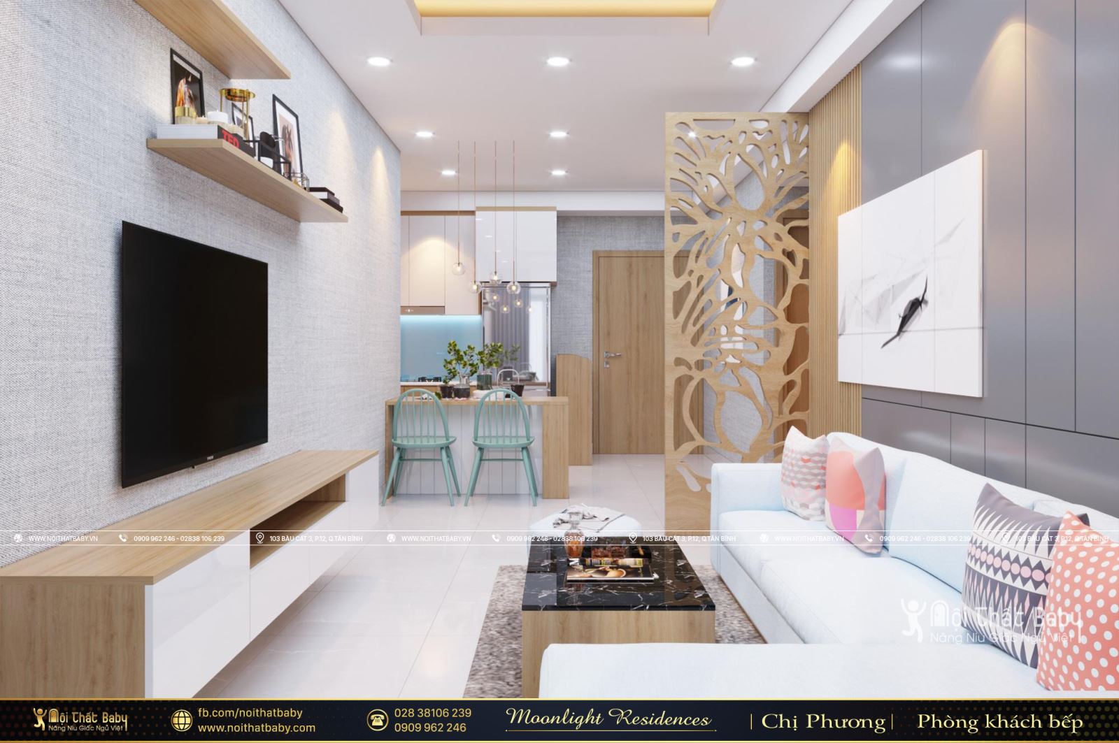 Tổng hợp các mẫu thiết kế nội thất chung cư Moonlight Residences