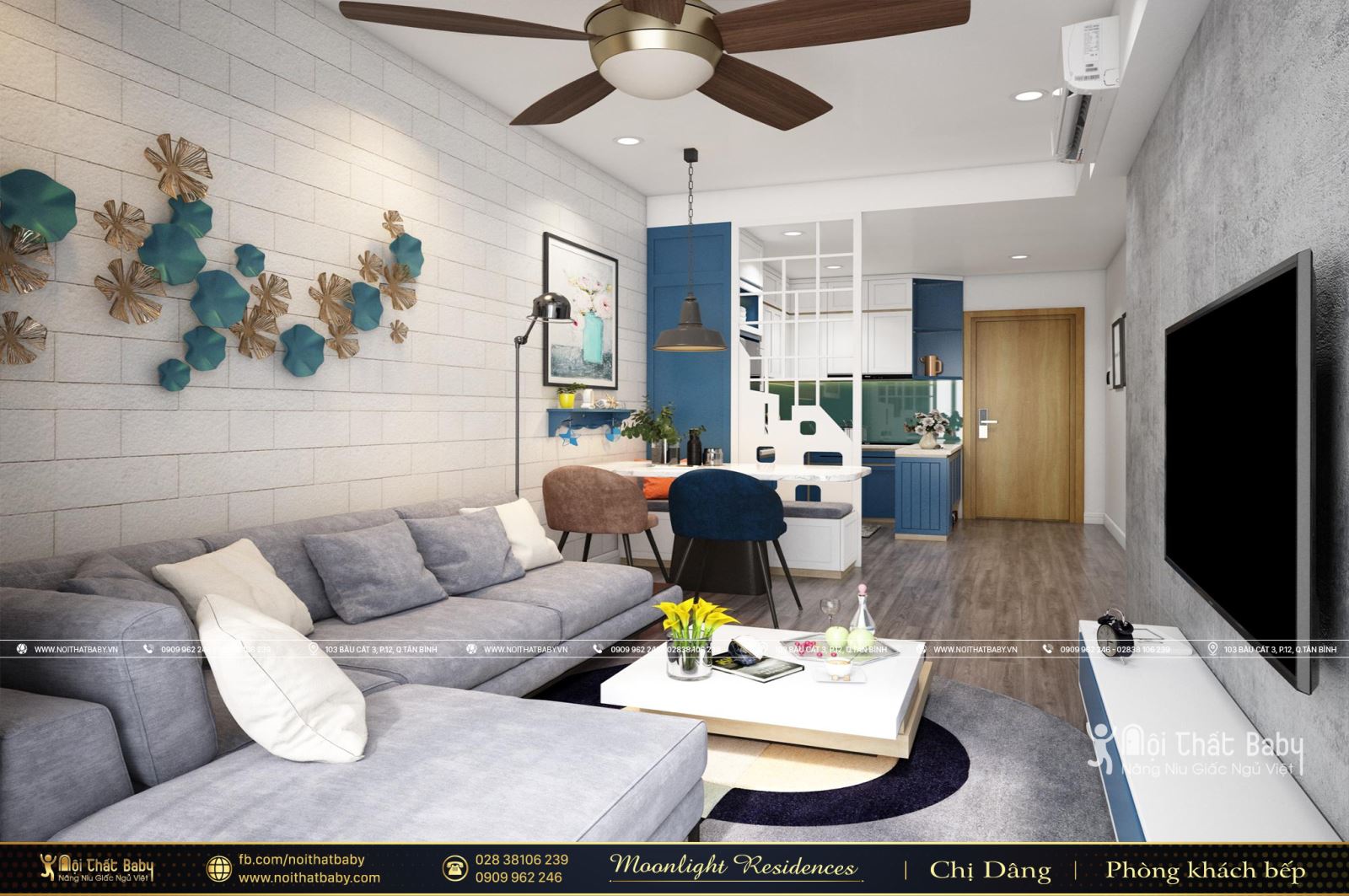 Tổng hợp các mẫu thiết kế nội thất chung cư Moonlight Residences