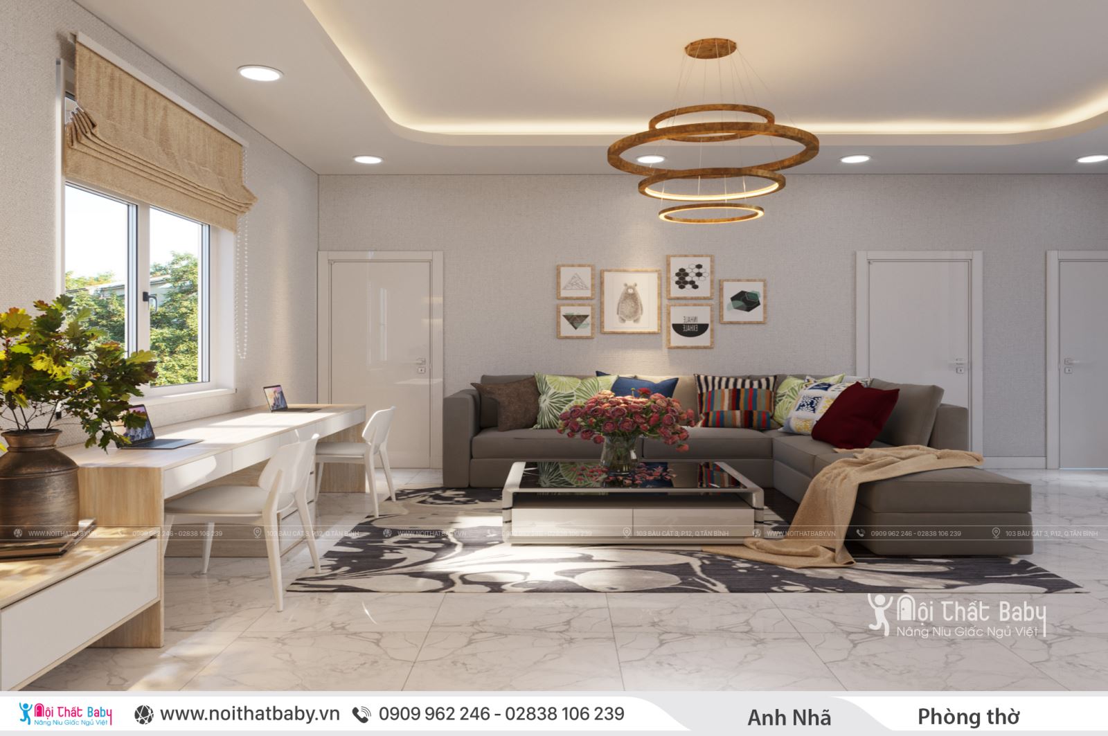 Thiết kế nội thất trọn gói nhà nguyên căn hiện đại