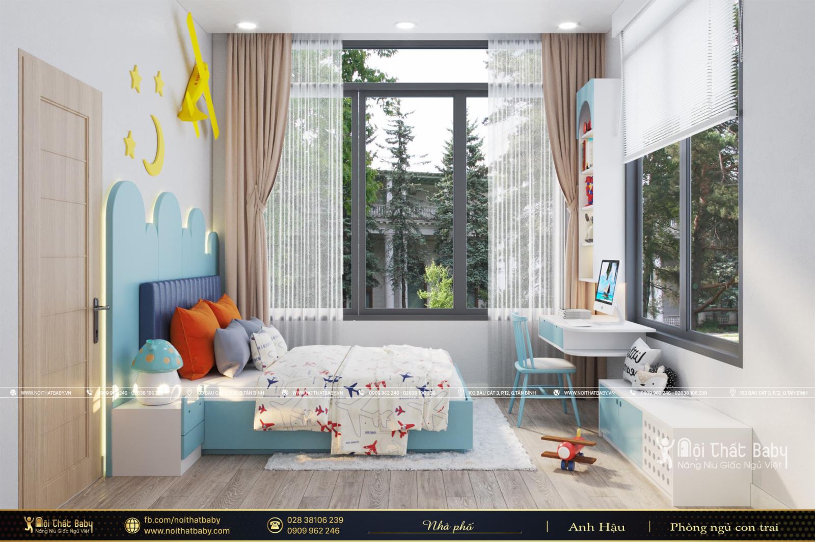 Phòng ngủ bé trai hiện đại tại Hòa Thành - Tây Ninh