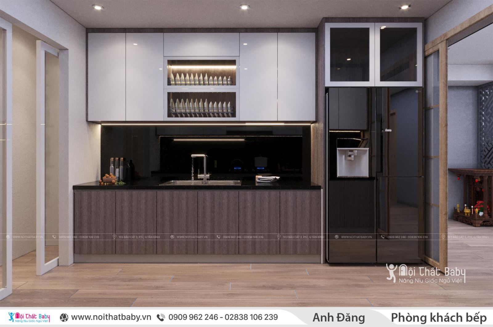 Thiết kế nội thất nhà phố quận Bình Thạnh phong cách hiện đại