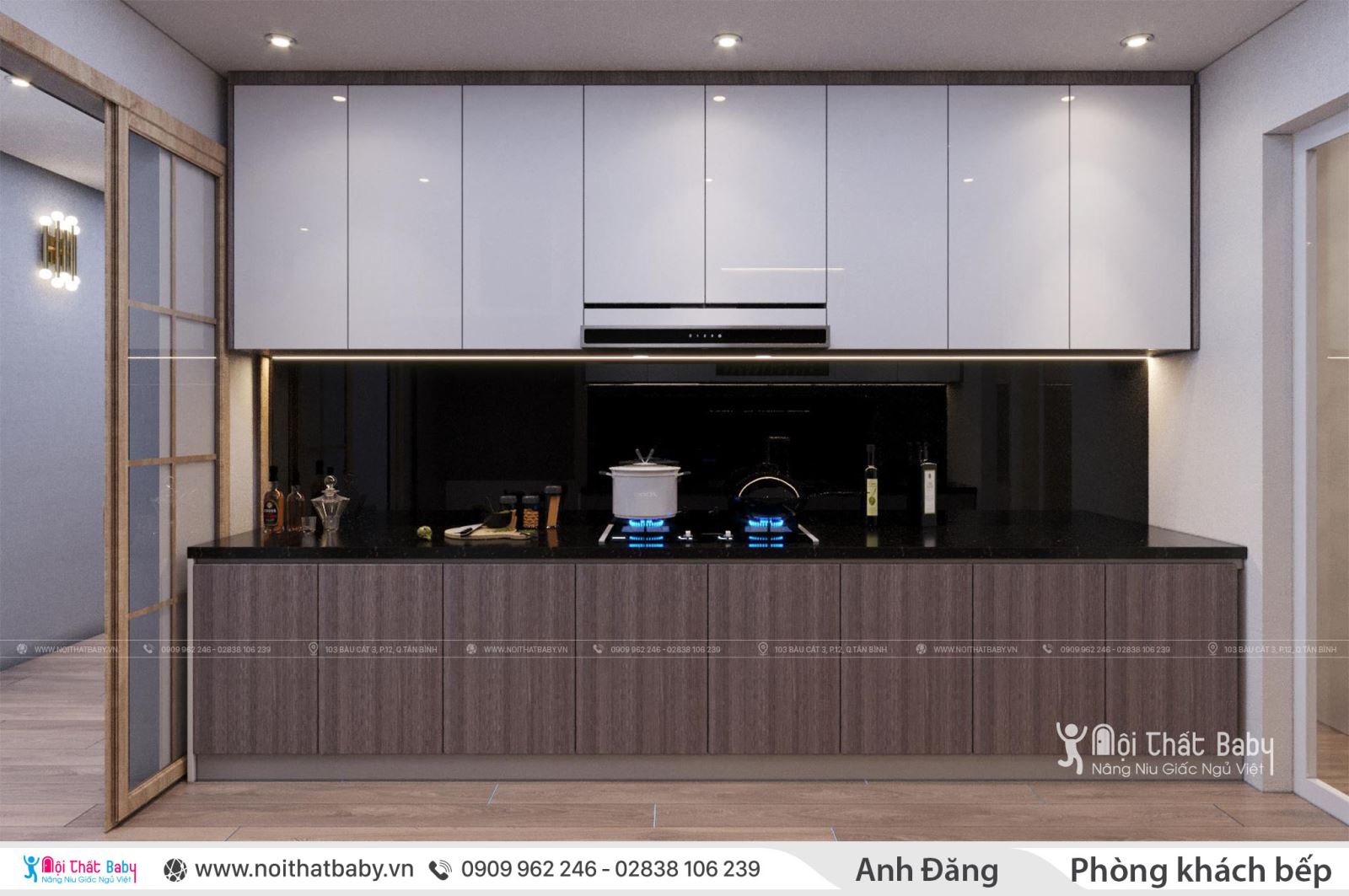 Thiết kế nội thất nhà phố quận Bình Thạnh phong cách hiện đại