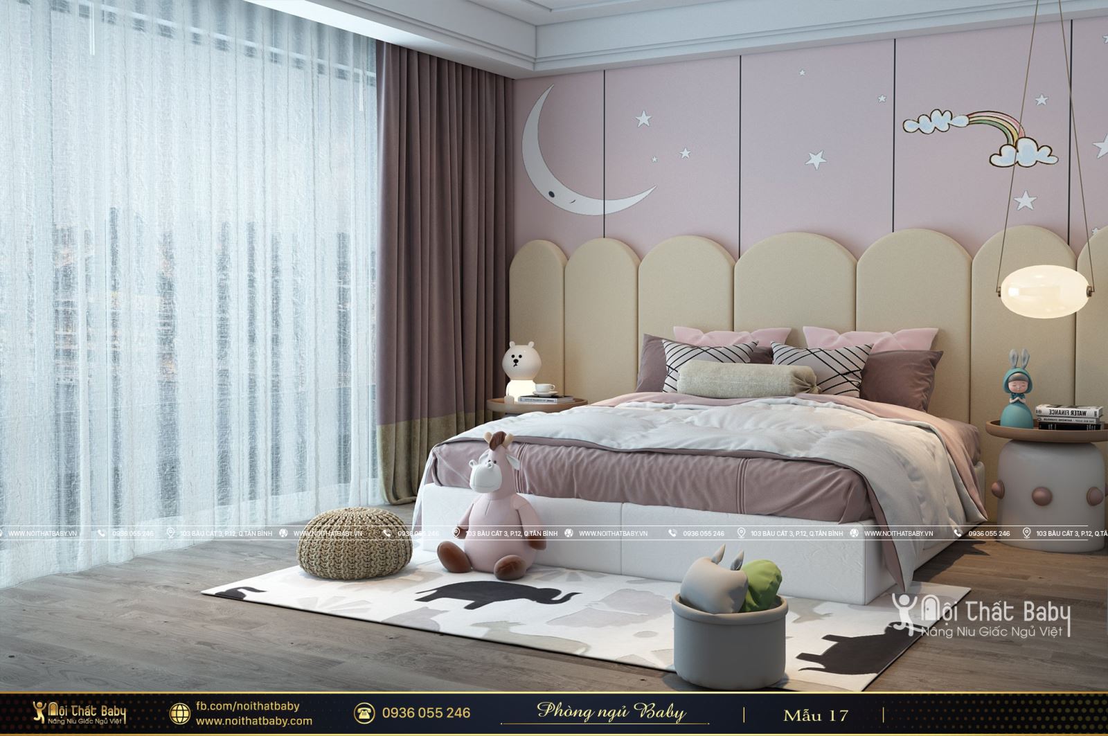 Thiết kế phòng ngủ bé gái đẹp và hiện đại