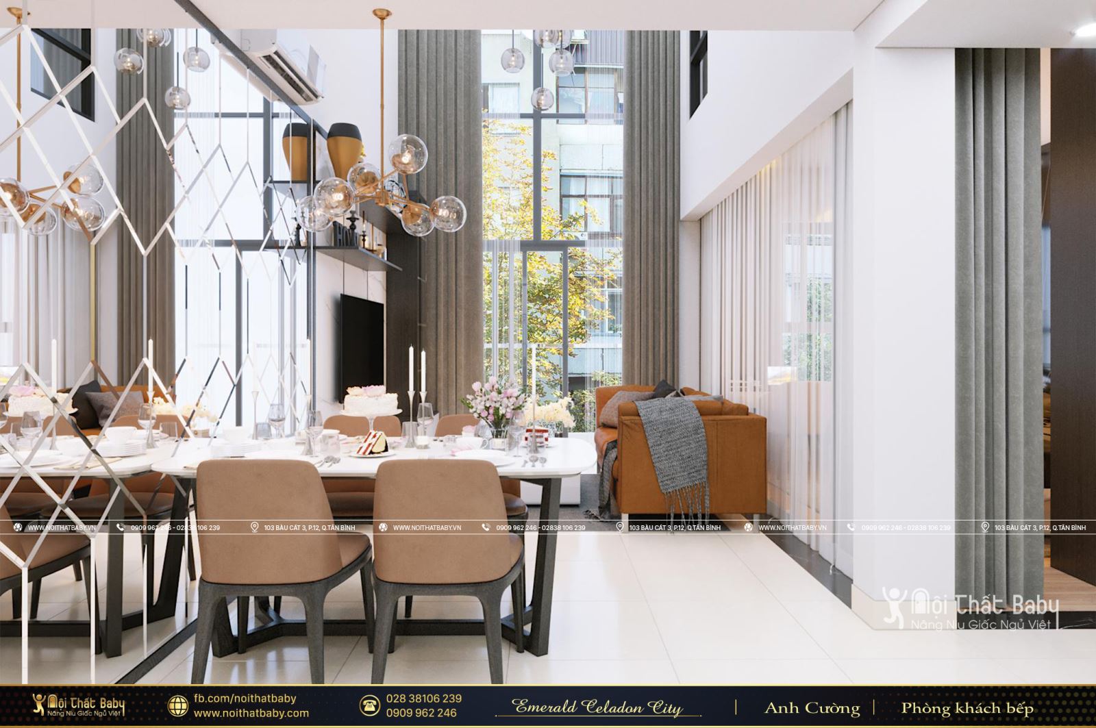Tổng hợp các mẫu thiết kế nội thất Chung cư Emerald Celadon City