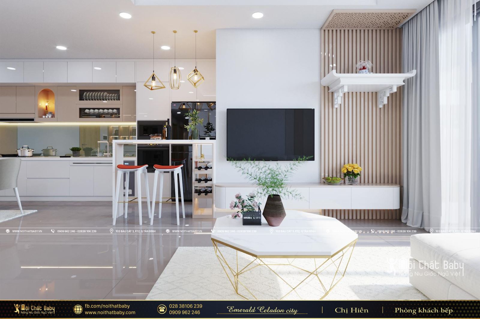 Tổng hợp các mẫu thiết kế nội thất Chung cư Emerald Celadon City