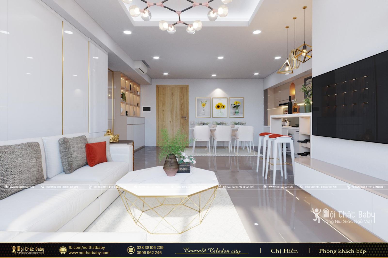 Tổng hợp các mẫu thiết kế nội thất Chung cư Emerald Celadon City