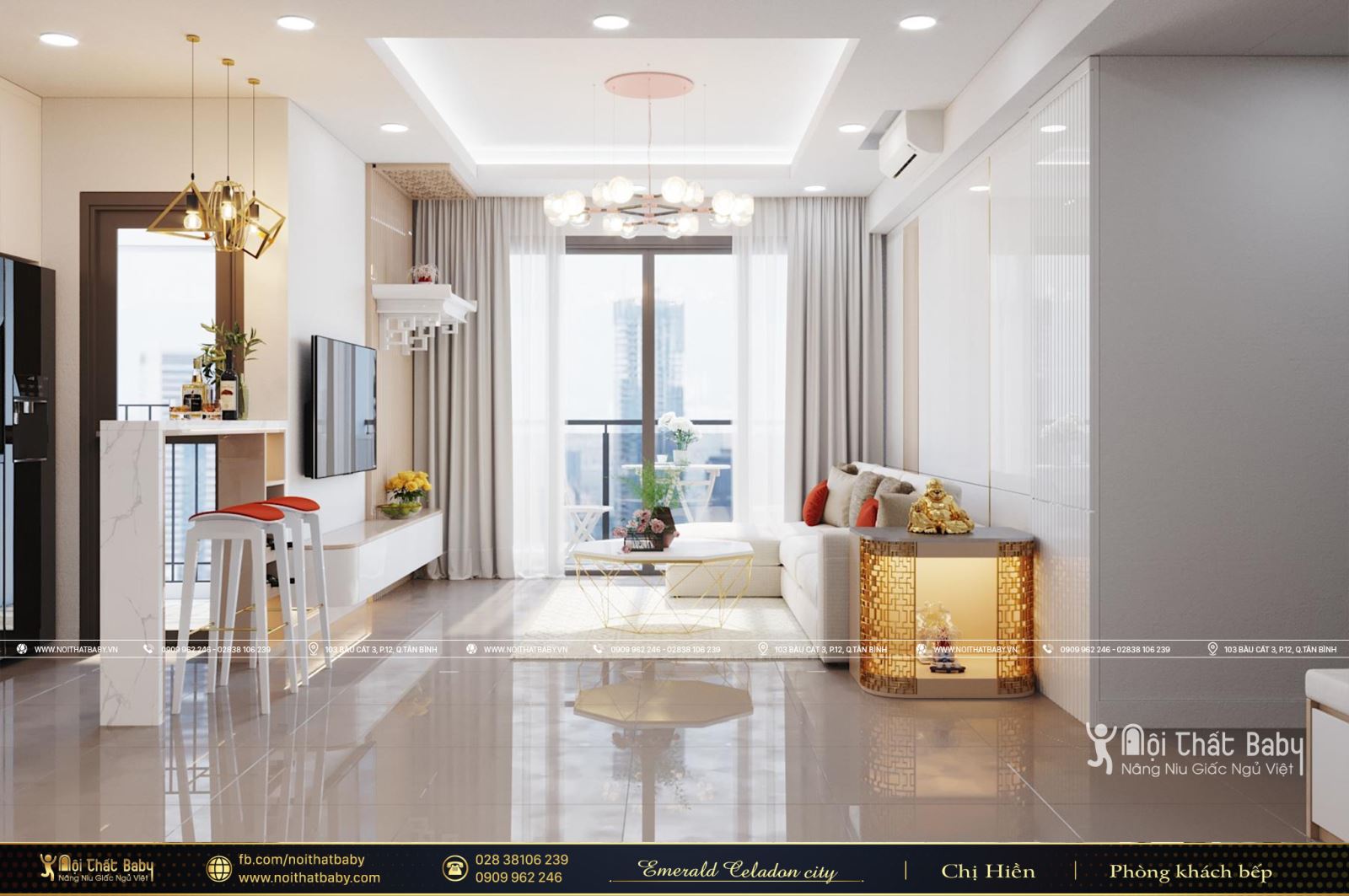 Tổng hợp các mẫu thiết kế nội thất Chung cư Emerald Celadon City