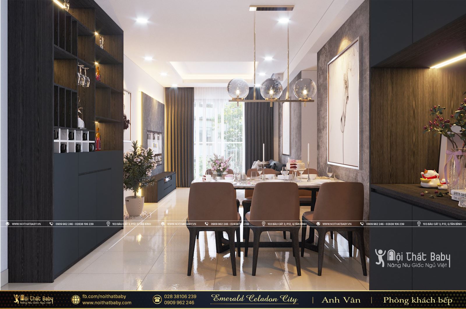 Tổng hợp các mẫu thiết kế nội thất Chung cư Emerald Celadon City