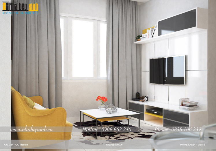 Kệ tivi tông hiện đại màu trắng đen PKNBX30| Nhà Bếp Xinh
