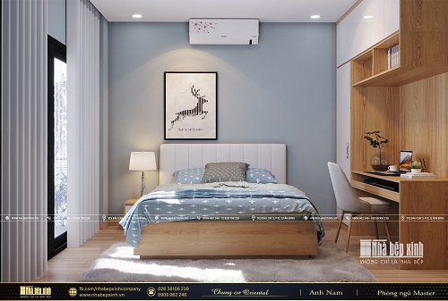 Nội thất phòng ngủ đẹp tại căn hộ Oriental Plaza 104m2
