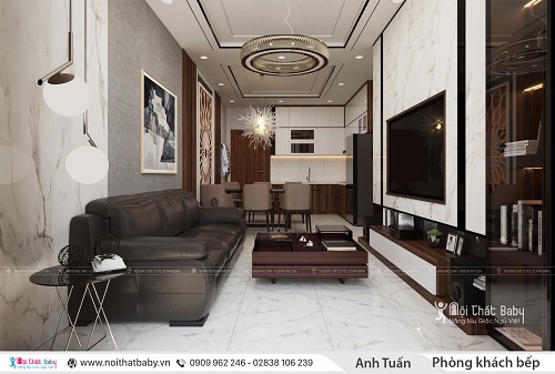 Thiết kế và thi công nội thất chung cư Emerald Ceradon City Tân Phú - 71.2m2