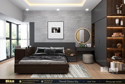 Phòng ngủ Master sang trọng tại Emerald Celadon City 84m2